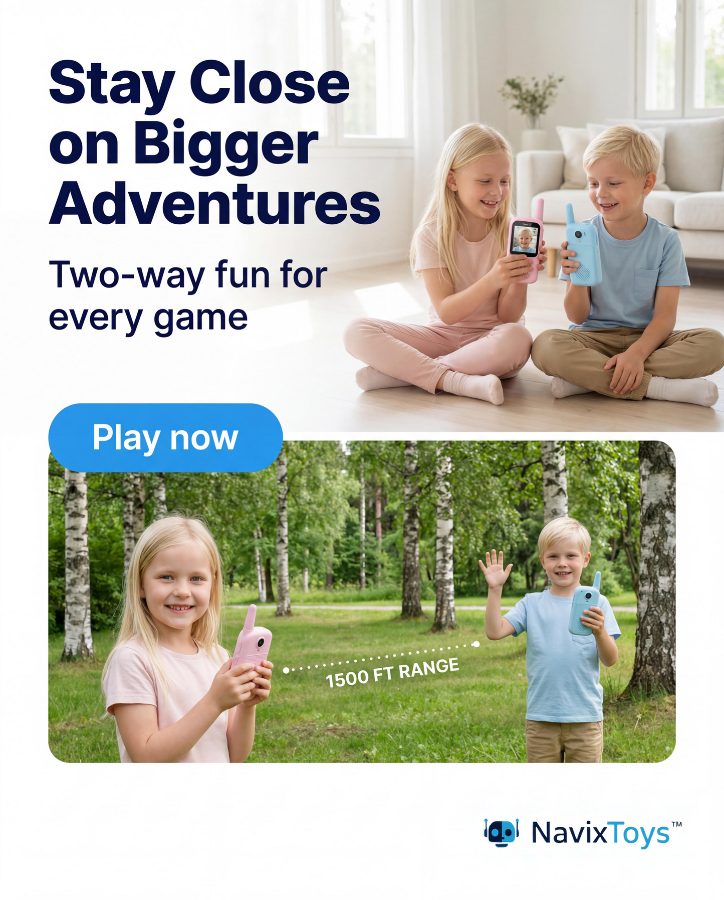 VIDEO NT⁵ Walkie Talkie for Kids